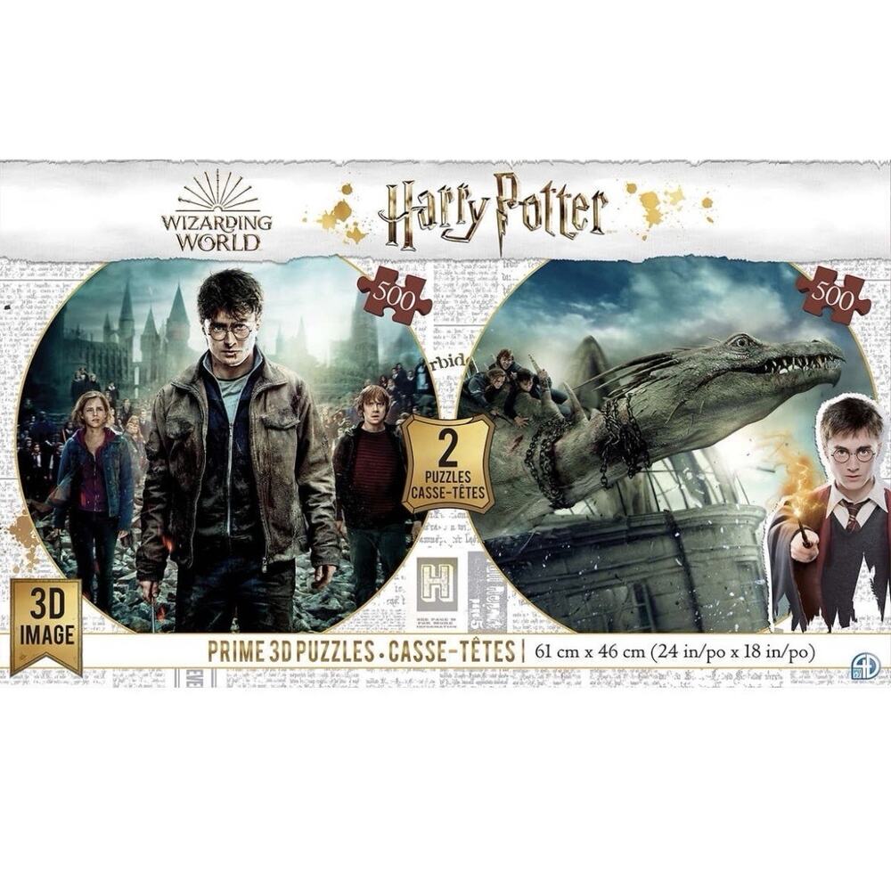 Harry Potter Wizarding World Prime 3D Lenticular Puzzles 2 puzzles- 500pc each